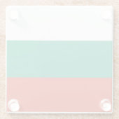 ブルガリア国旗を掲げたガラスコアスター ガラスコースター (裏面)