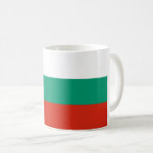 ブルガリア国旗を掲げたマグカップ コーヒーマグカップ (正面右)