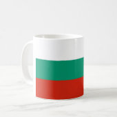 ブルガリア国旗を掲げたマグカップ コーヒーマグカップ (正面左)