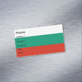 ブルガリア国旗を掲げた名刺マグネット マグネット名刺 (インサイチュ)