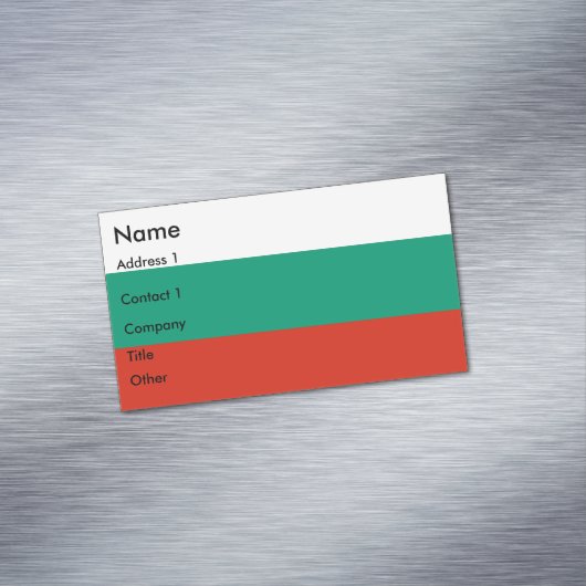ブルガリア国旗を掲げた名刺マグネット マグネット名刺 (インサイチュ)