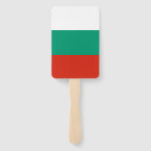 ブルガリア国旗を掲げた扇風機 ハンドファン (裏面)