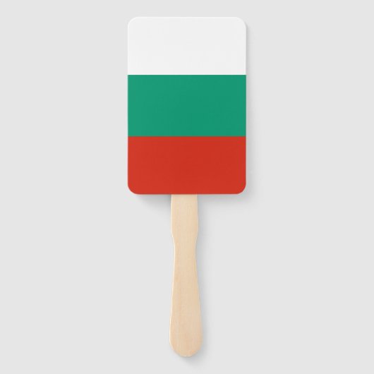 ブルガリア国旗を掲げた扇風機 ハンドファン (裏面)