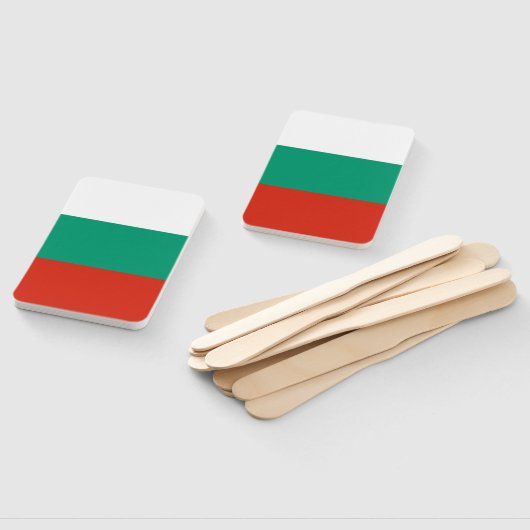 ブルガリア国旗を掲げた扇風機 ハンドファン (組立なし)