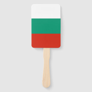 ブルガリア国旗を掲げた扇風機 ハンドファン