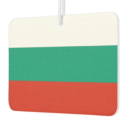 ブルガリア国旗を掲げた車用の新入生 カーエアーフレッシュナー (左)