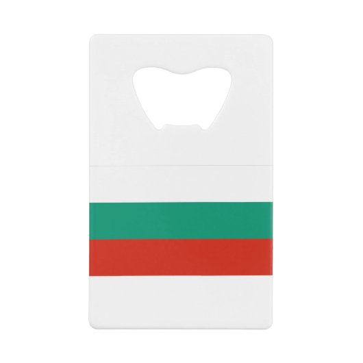 ブルガリア国旗 クレジットカード栓抜き (正面)