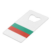 ブルガリア国旗 クレジットカード栓抜き (正面アングル)