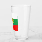 ブルガリア国旗+コートオブアームズ  タンブラーグラス (左)