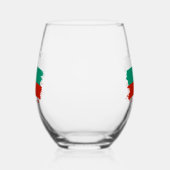 ブルガリア国旗 ステムなしワイングラス (左)