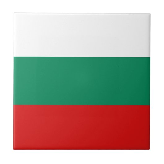 ブルガリア国旗 セラミックタイル (正面)
