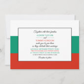 ブルガリア国旗、ブルガリア結婚国旗 招待状 (正面)