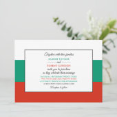 ブルガリア国旗、ブルガリア結婚国旗 招待状 (スタンド正面)