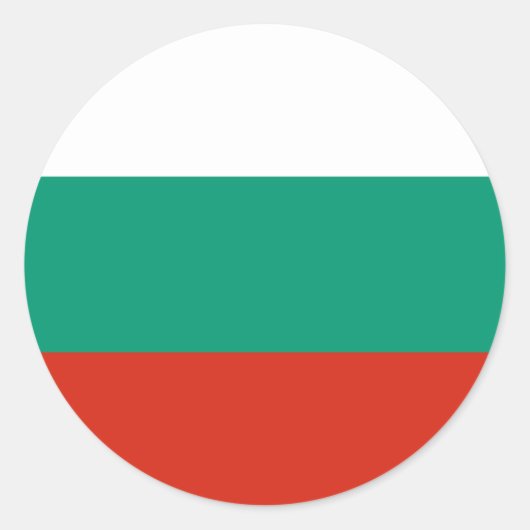 ブルガリア国旗 ラウンドシール (正面)