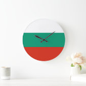 ブルガリア国旗 ラージ壁時計 (ホーム)