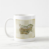 ブルガリア国旗+地図マグカップ コーヒーマグカップ (左)