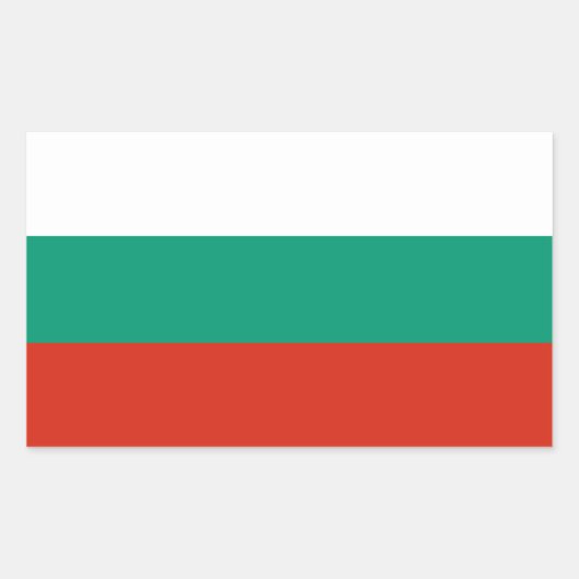 ブルガリア国旗 長方形シール (正面)