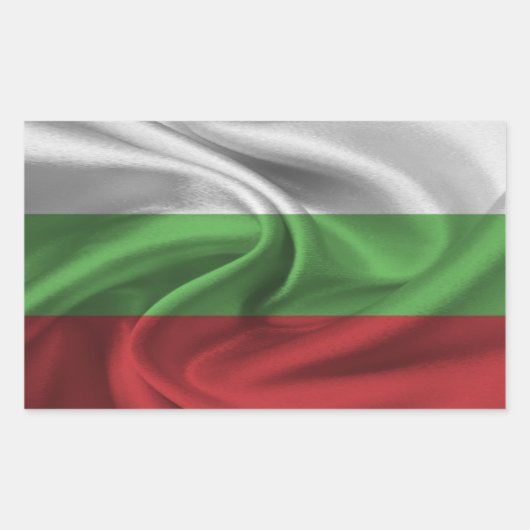 ブルガリア国旗 長方形シール (正面)