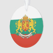 ブルガリア国旗Tricolor白緑レッド オーナメント (正面)