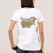 ブルガリア国旗x地図Tシャツ Tシャツ (裏面)