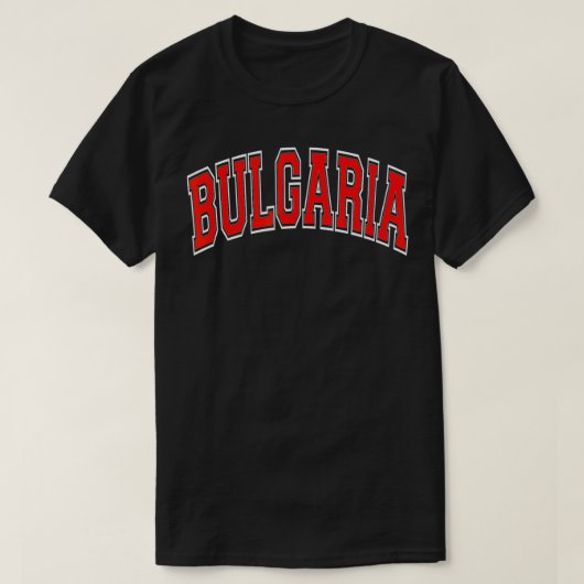 ブルガリア大学スタイルレッドテット Tシャツ (デザイン正面)