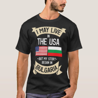 ブルガリア米国国旗USAブルガリアのルーツギフトT Tシャツ