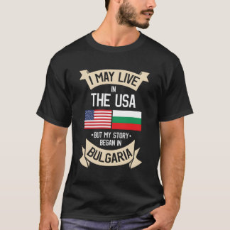 ブルガリア米国国旗Usaブルガリア語ルーツギフト Tシャツ