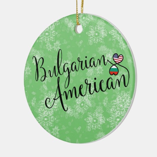 ブルガリア系アメリカハートクリスマスツリーオーナメント セラミックオーナメント (左)