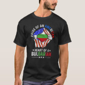 ブルガリア系アメリカプライド外国ブルガリア Tシャツ (正面)