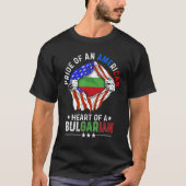 ブルガリア系アメリカプライド外国ブルガリア Tシャツ (正面)
