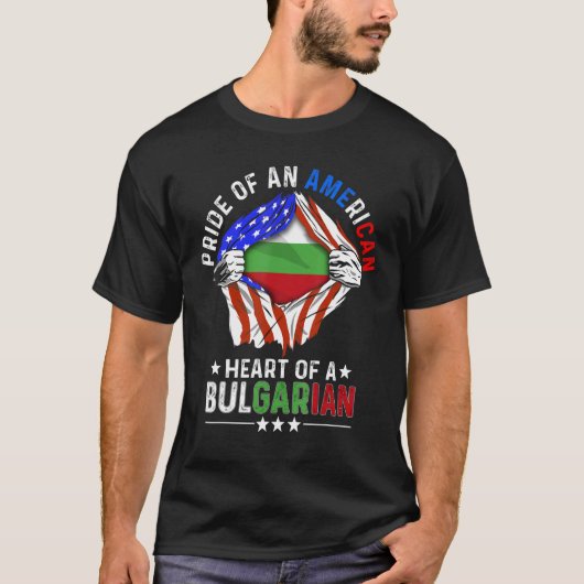ブルガリア系アメリカプライド外国ブルガリア Tシャツ (正面)