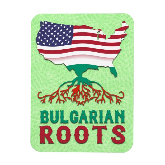ブルガリア系アメリカ人ルーツ マグネット (縦)