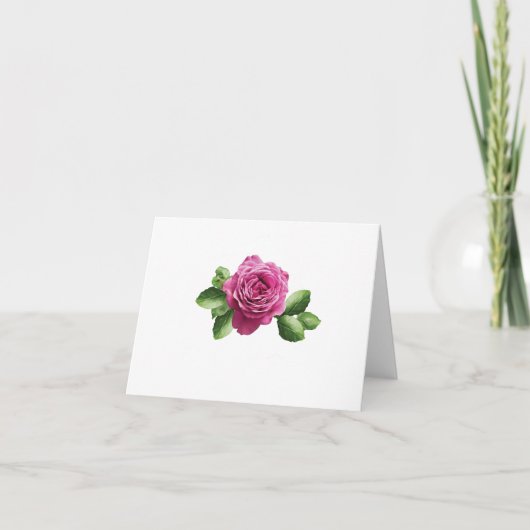 ブルガリア紫色バラ サンキューカード (正面)