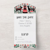 ブルガリア結婚式招待状RSVP オールインワン招待状 (内側)