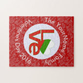 ブルガリア赤LOVE旗パーソナライズされた ジグソーパズル (横)