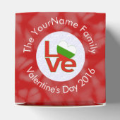 ブルガリア赤LOVE旗パーソナライズされた フェイバーボックス (上部)