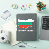 ブルガリア魅力的国旗の地図 シール (iPadカバー)