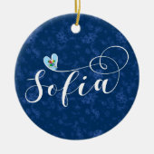 ブルガリア,ハートのソフィア国旗 セラミックオーナメント (正面)