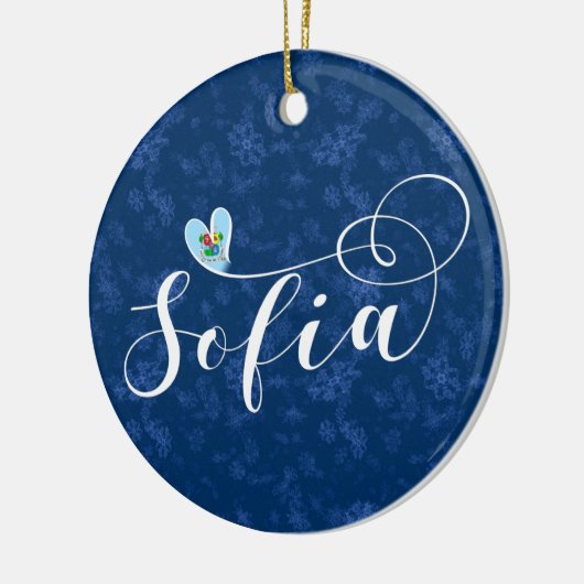 ブルガリア,ハートのソフィア国旗 セラミックオーナメント (左)