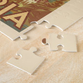 ブルガリア・パインターリーイラストレーショントラベルアートヴィンテージ ジグソーパズル (側面)