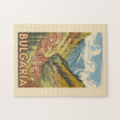 ブルガリア・パインターリーイラストレーショントラベルアートヴィンテージ ジグソーパズル (横)