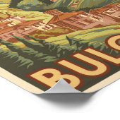 ブルガリア・パインターリーイラストレーショントラベルアートヴィンテージ ポスター (角)