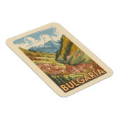 ブルガリア・パインターリーイラストレーショントラベルアートヴィンテージ マグネット (右側)