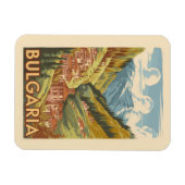 ブルガリア・パインターリーイラストレーショントラベルアートヴィンテージ マグネット (横)