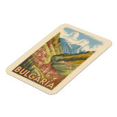 ブルガリア・パインターリーイラストレーショントラベルアートヴィンテージ マグネット (左側)