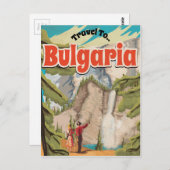 ブルガリア・ヴィンテージ旅行ポスター ポストカード (正面/裏面)