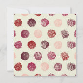 ブルガンディアーチ&レッドサークル結婚式招待状 セーブザデート (裏面)