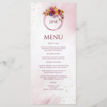 ブルガンディウォーターカラー秋ブーケエレガントな結婚式