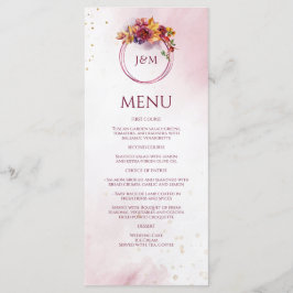 ブルガンディウォーターカラー秋ブーケエレガントな結婚式 メニュー