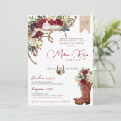 ブルガンディエレガントホワイトチャスペインのーロキンセニェラ 招待状 (スタンド正面)